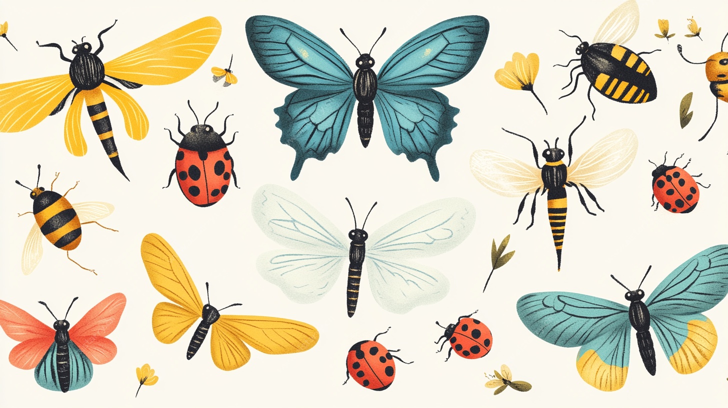 多彩昆虫插画集合