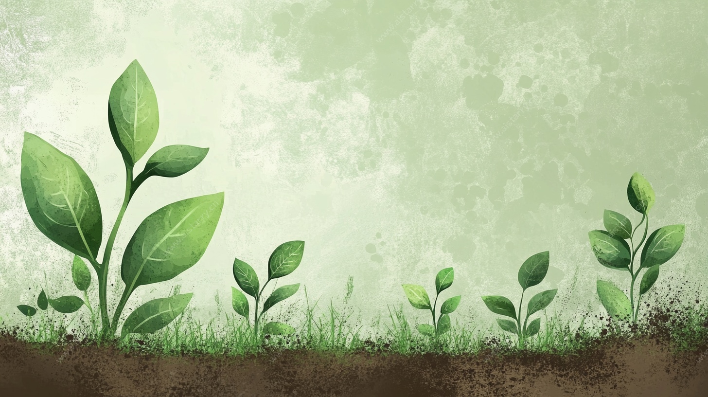 嫩绿新芽破土而出