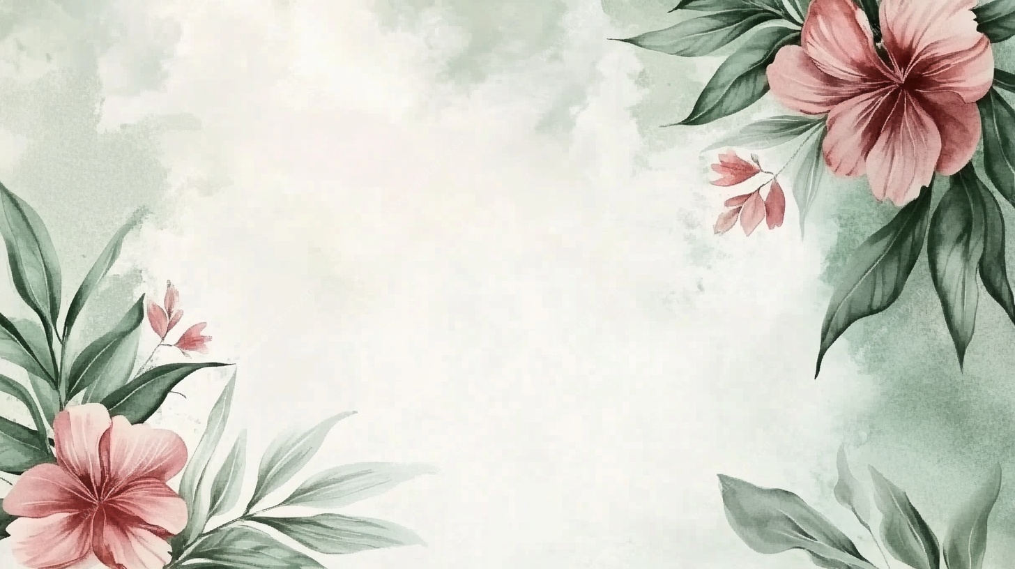 水墨花卉边框图