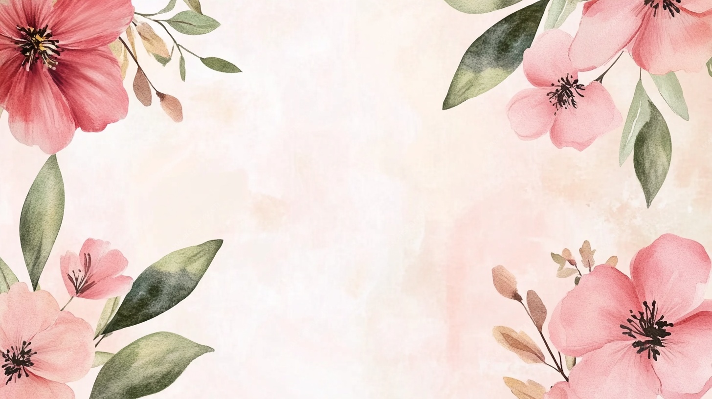 水彩花卉背景图