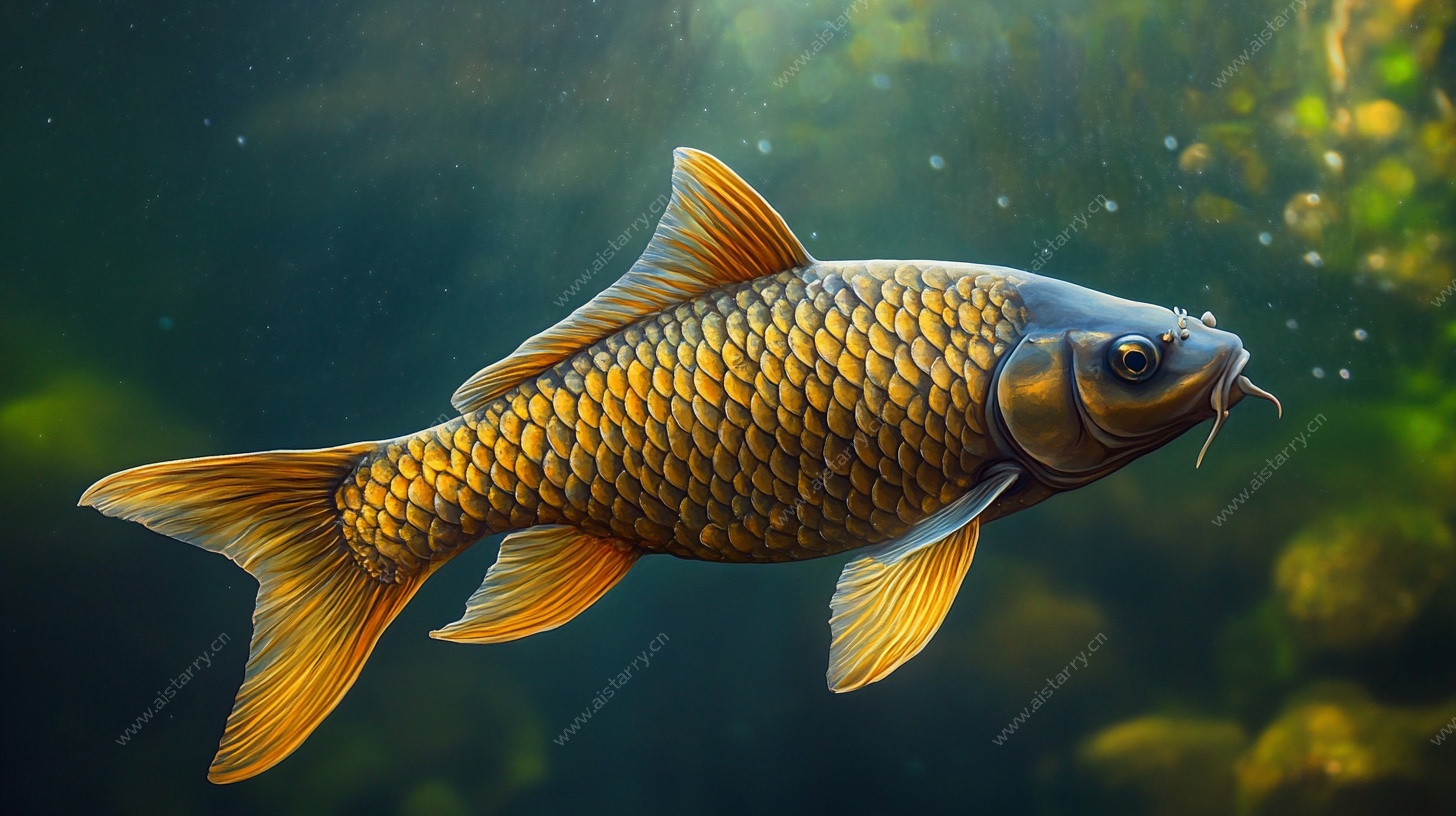 游动的金色锦鲤