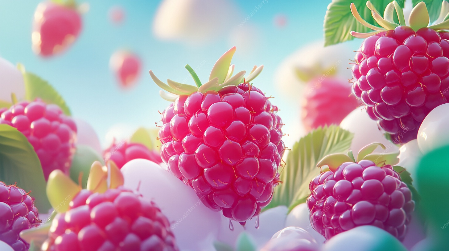 梦幻树莓静物图