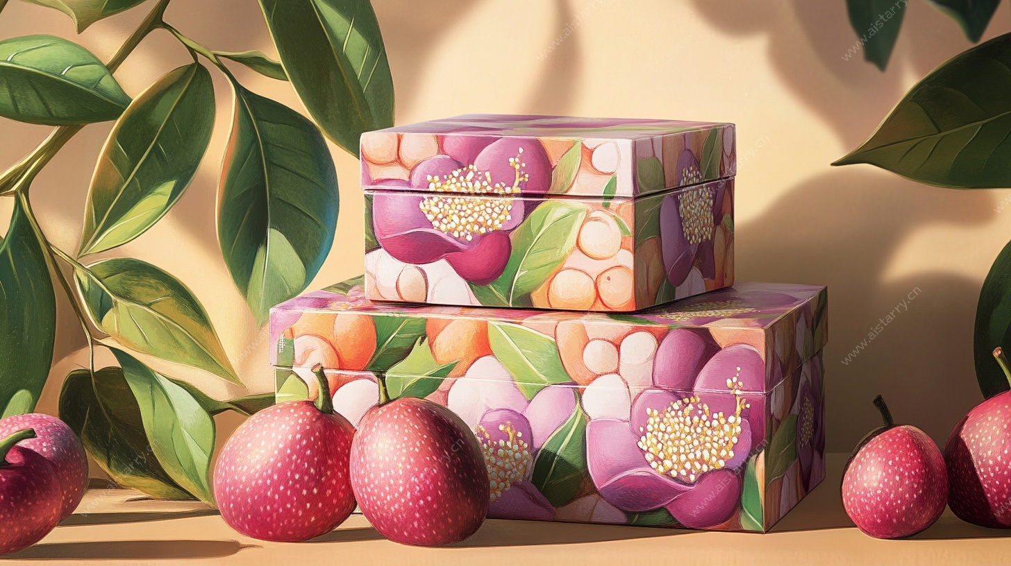 花卉图案精美礼盒静物图