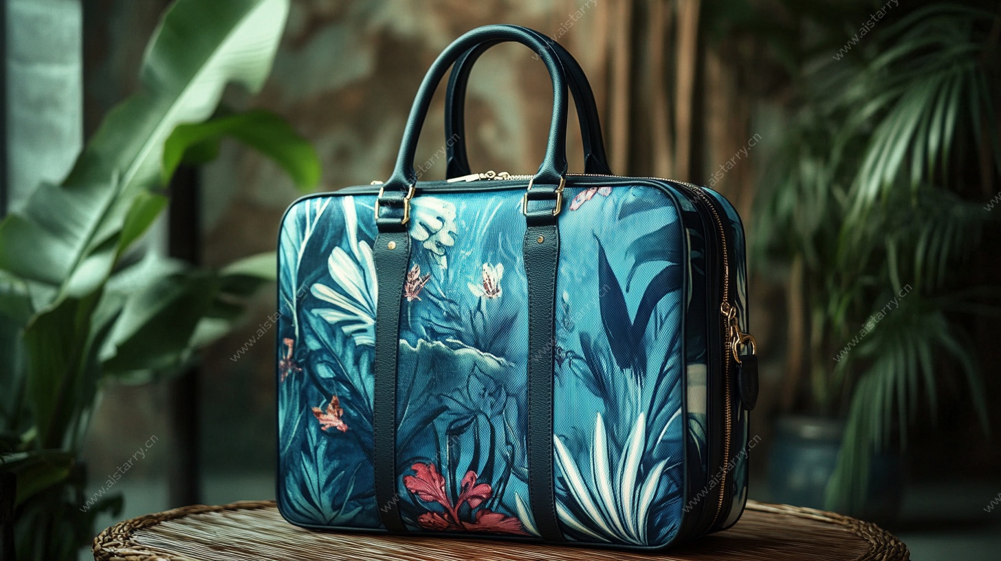 热带风情印花手提电脑包