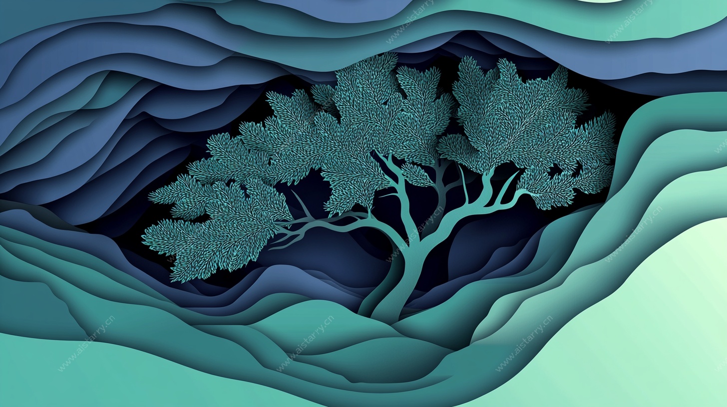 纸艺立体树的奇幻空间