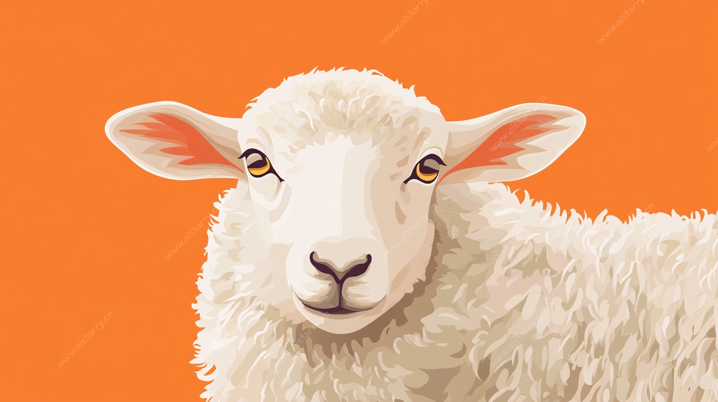 可爱绵羊插画