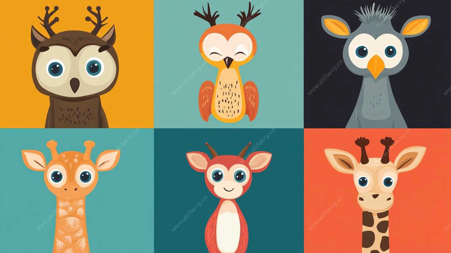 可爱动物卡通形象集合