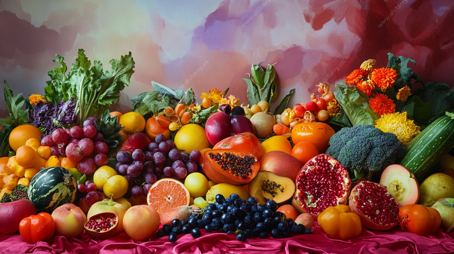 多彩蔬果静物摆拍