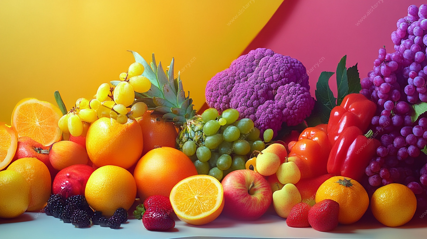 缤纷果蔬静物图