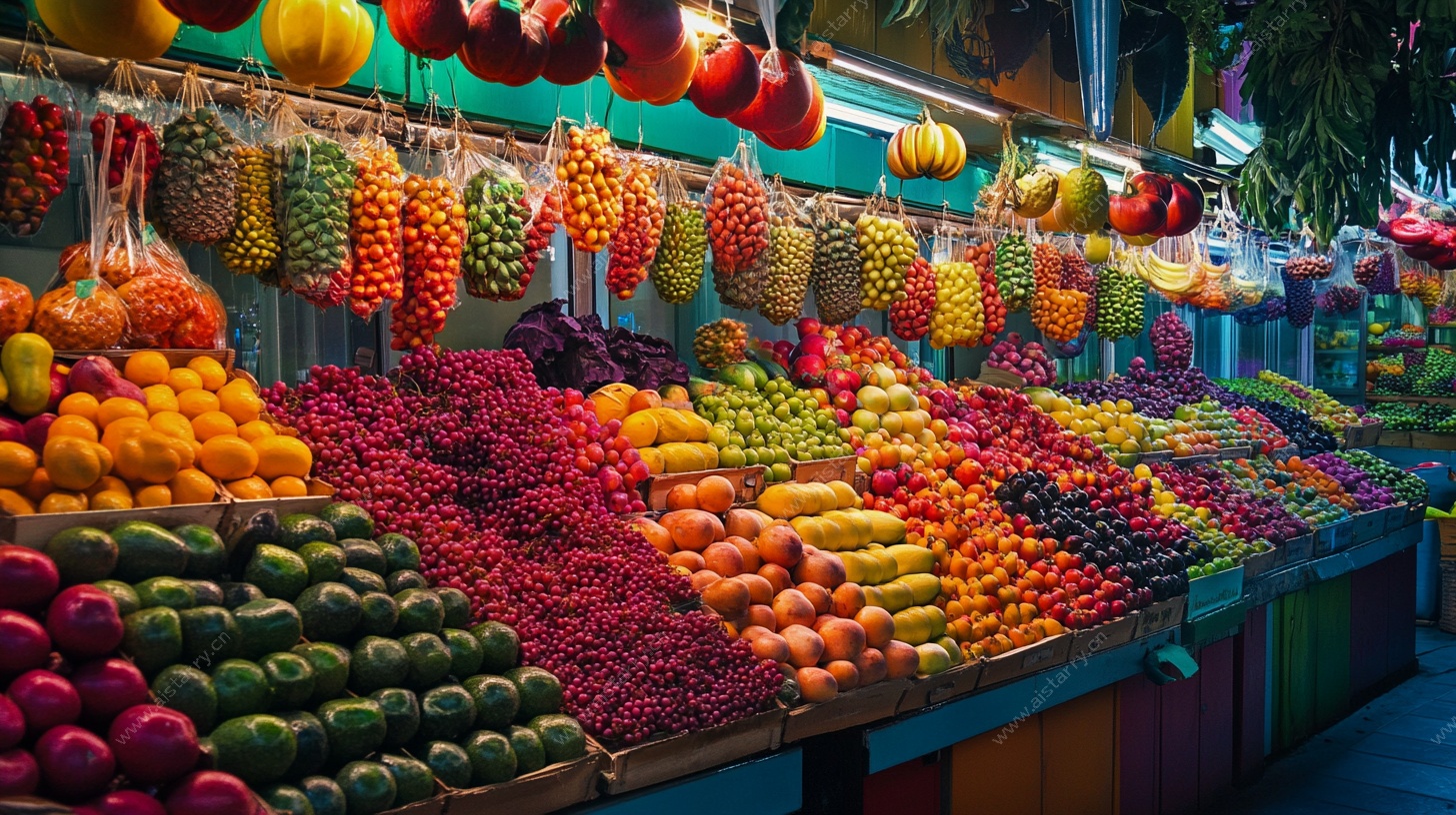 缤纷水果摊 色彩盛宴