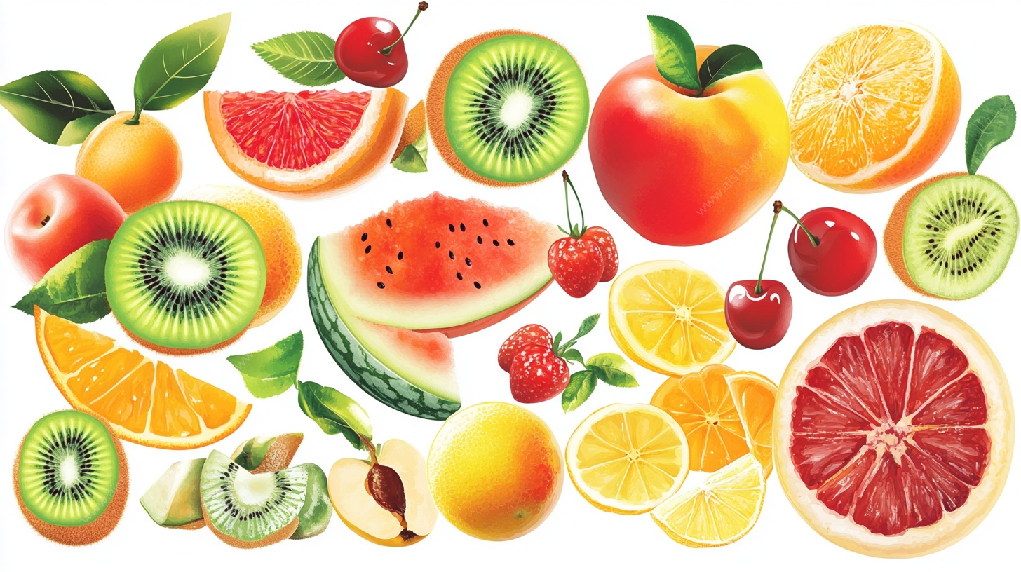 缤纷水果插画