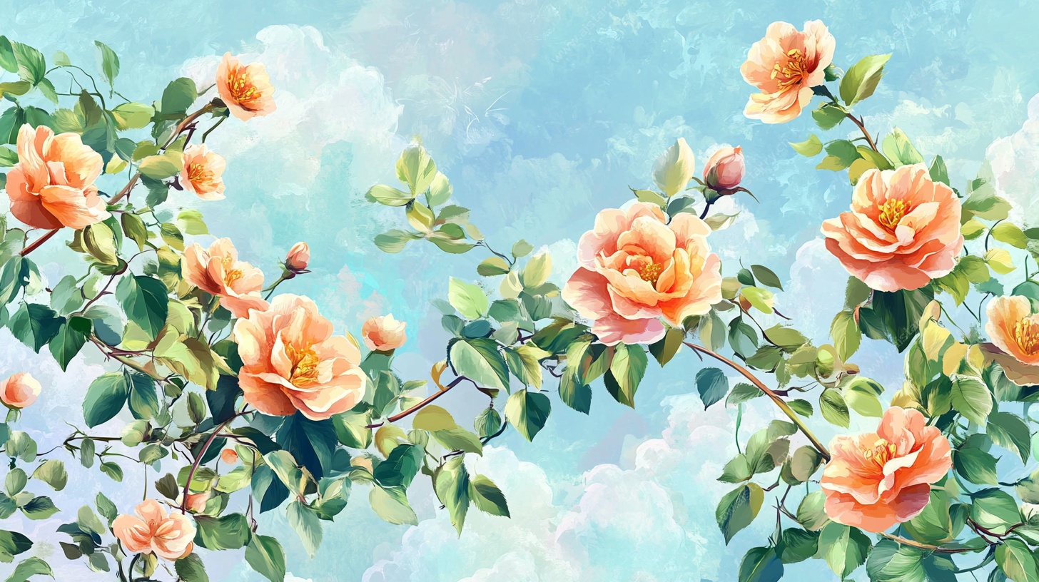 春日绽放的柔美蔷薇