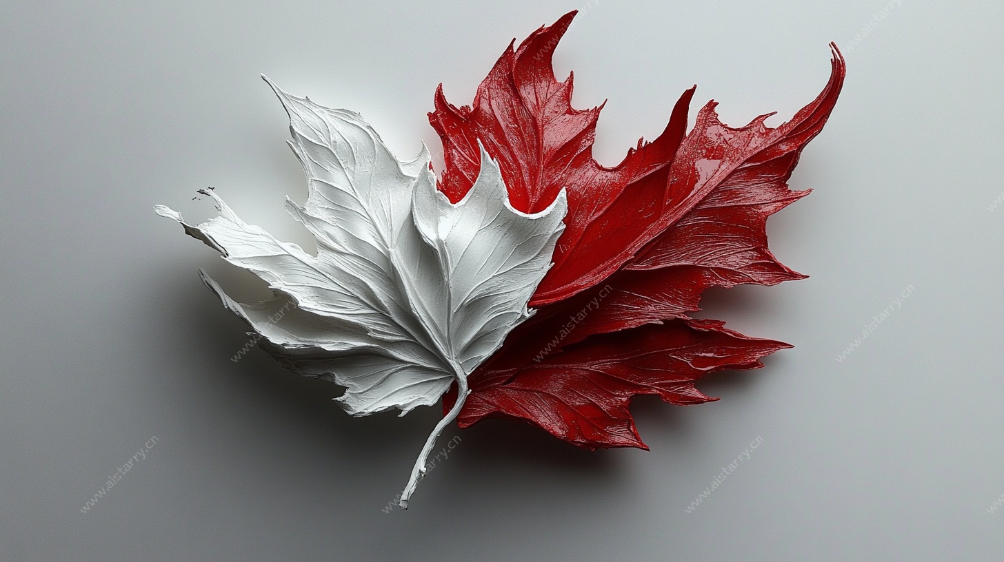 双色枫叶艺术造型