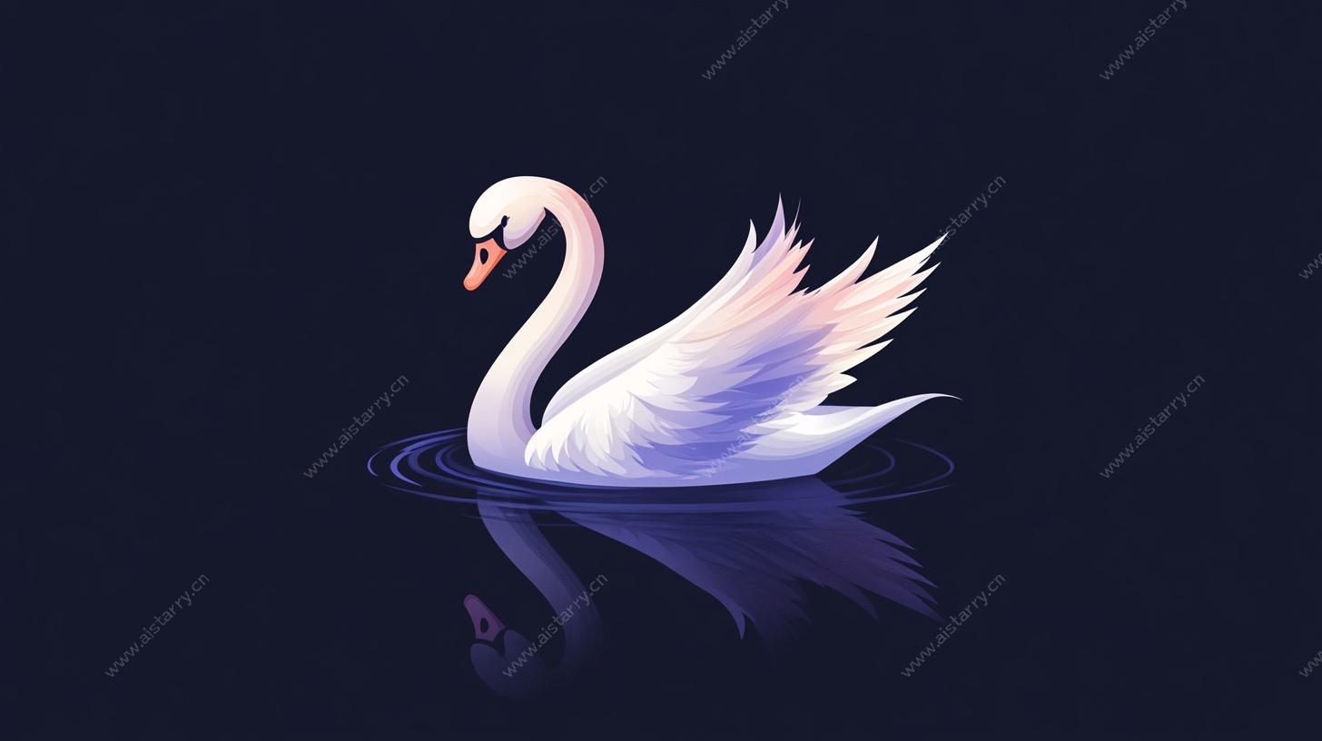 梦幻天鹅水中游