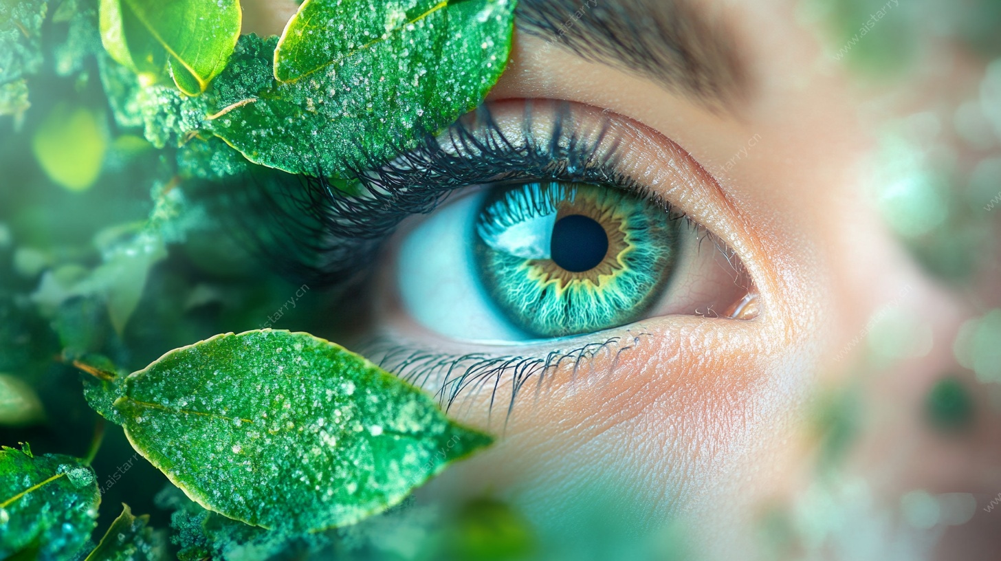 眼眸中的绿意奇幻世界