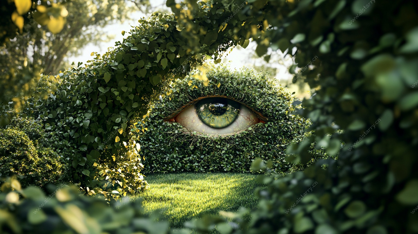 绿叶中的奇幻之眼