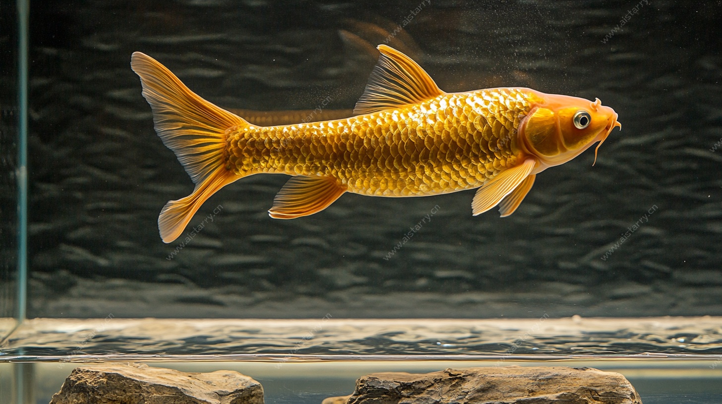 游动的金黄锦鲤