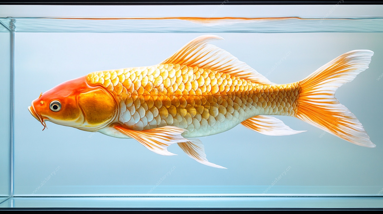 金鳞金鱼水中游