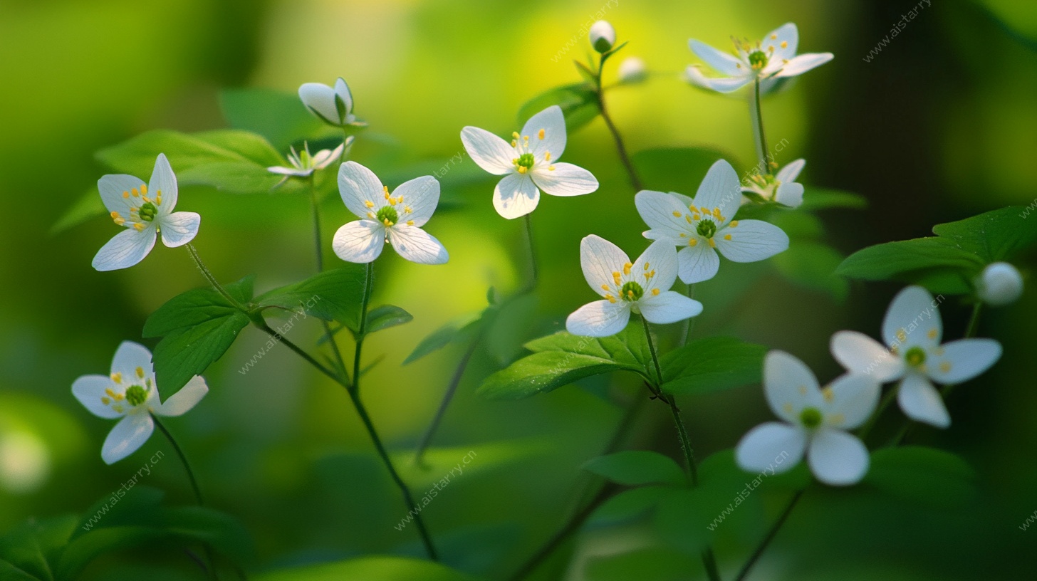 清新小白花特写