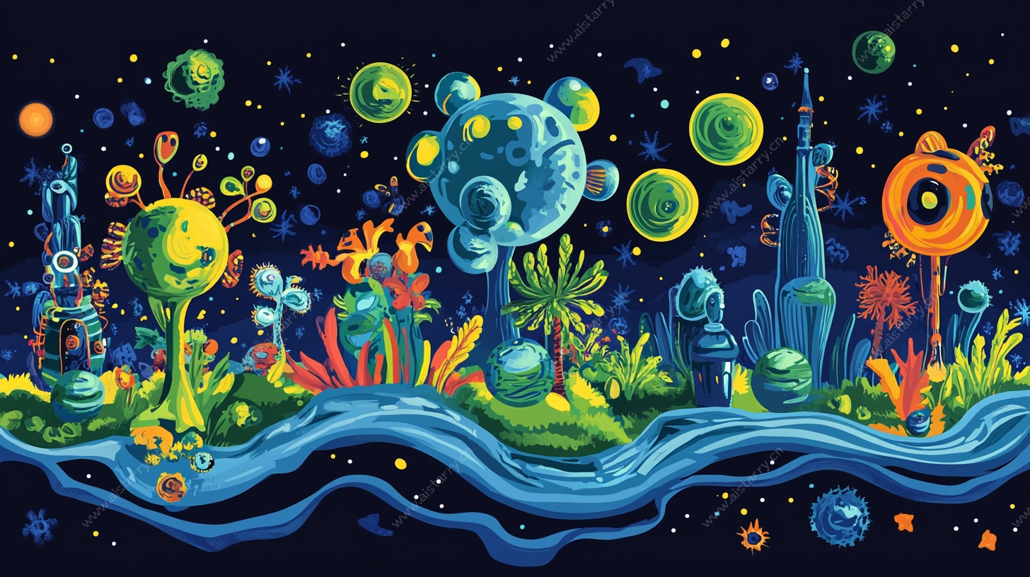 梦幻外星世界插画