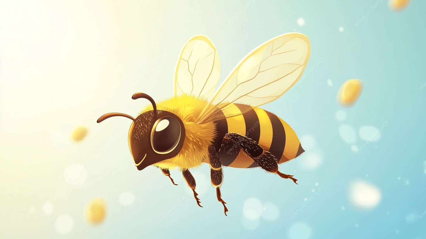 飞翔的可爱小蜜蜂