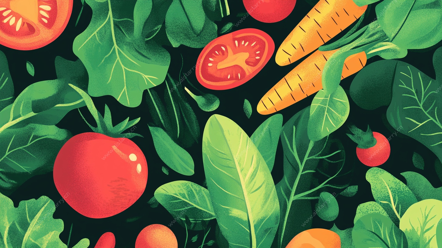新鲜蔬菜插画