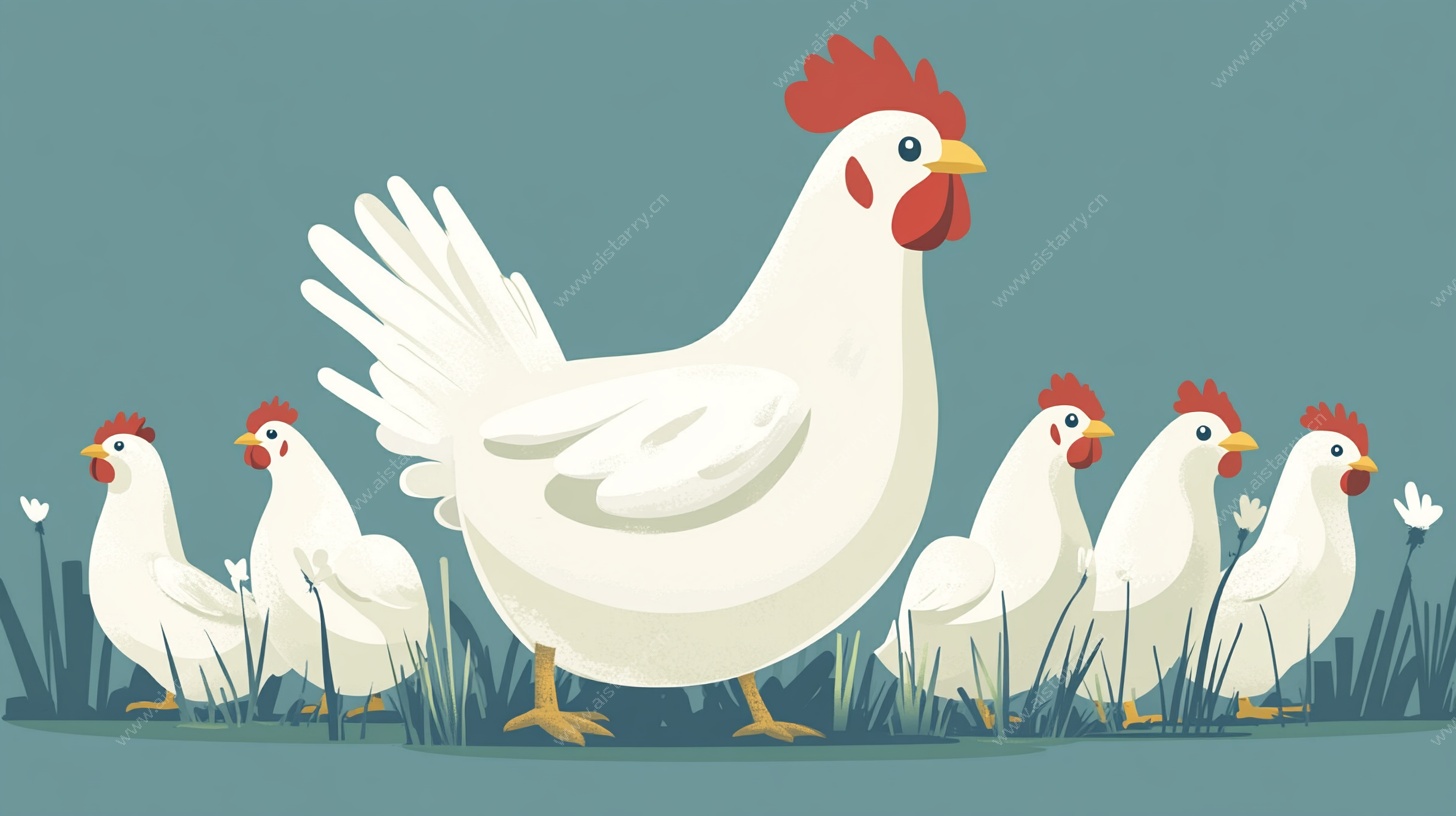 母鸡带小鸡的温馨场景