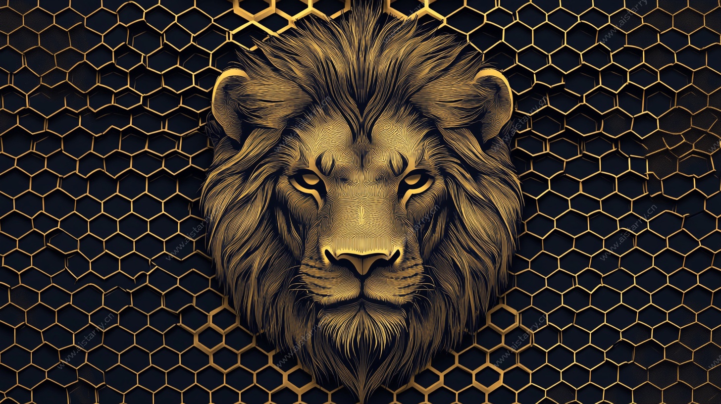 金色雄狮头像