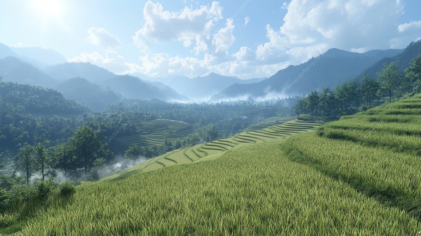 田园风光梯田美景