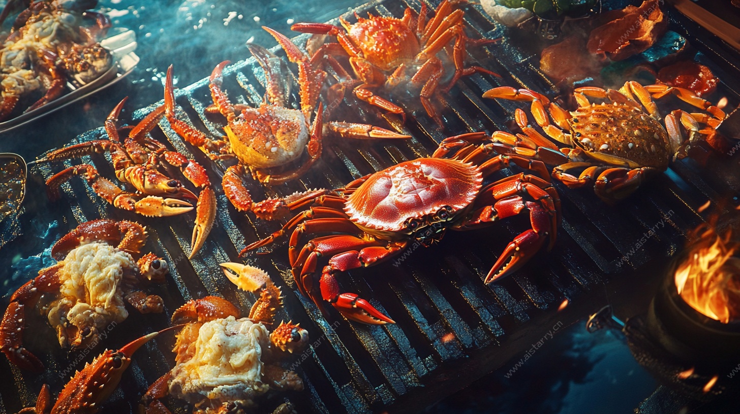 炭火上的螃蟹盛宴