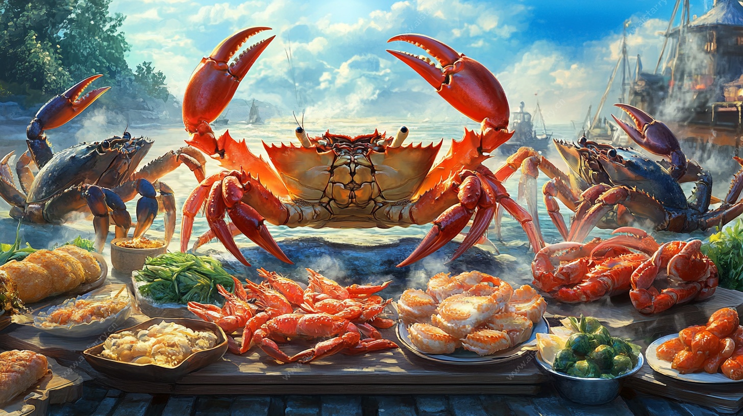 海鲜盛宴奇幻场景图