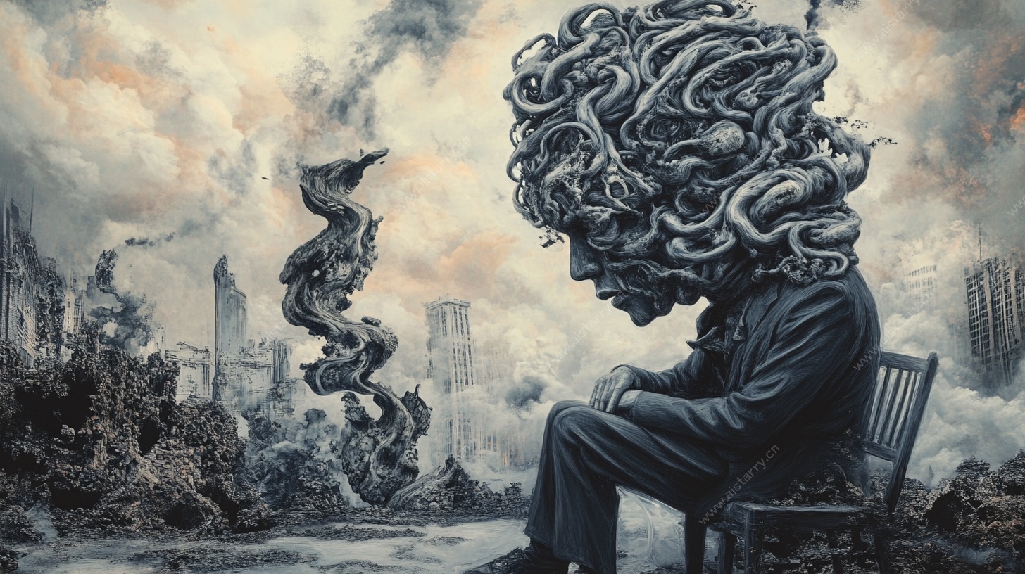 扭曲思维下的孤独沉思者