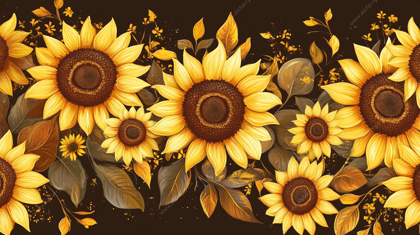 向日葵花卉装饰图案