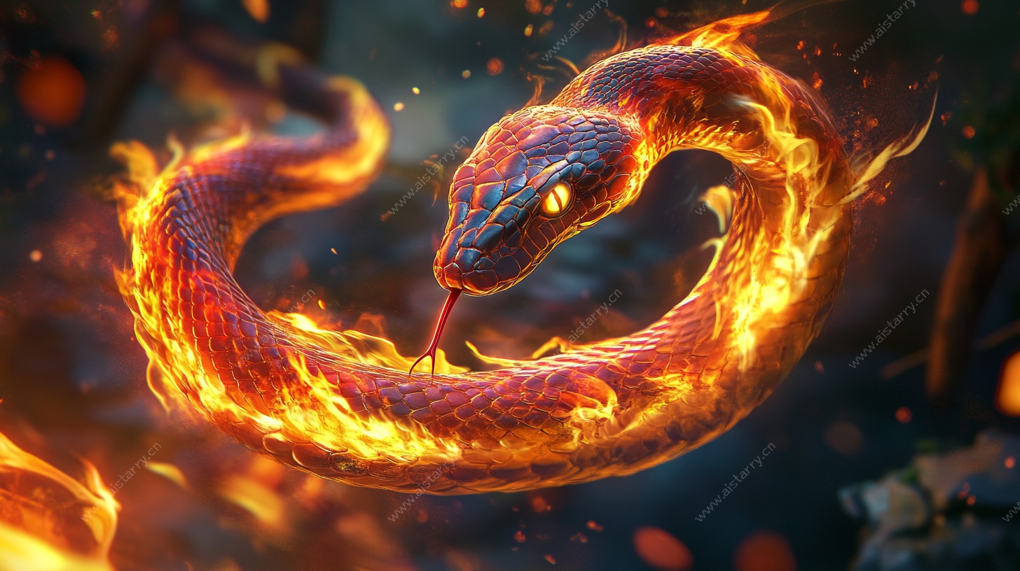 火焰灵蛇奇幻形象