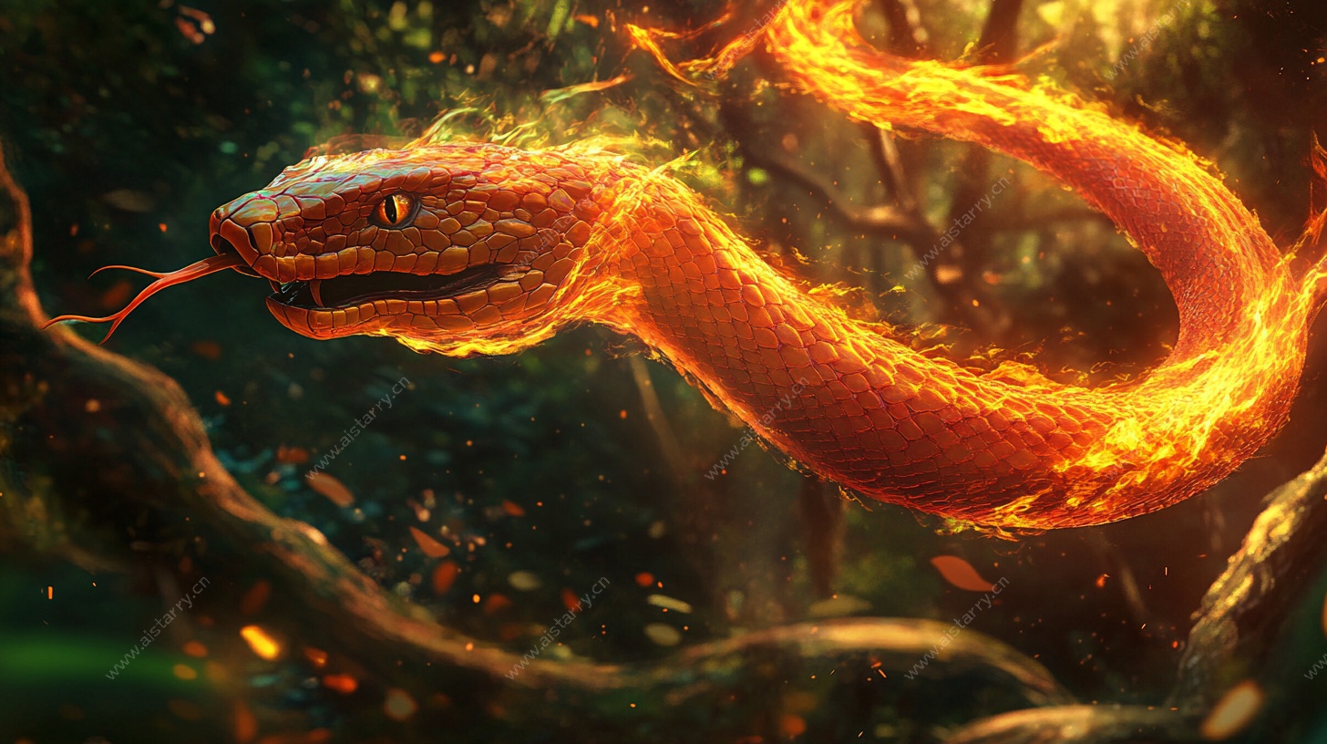 火焰灵蛇奇幻图像