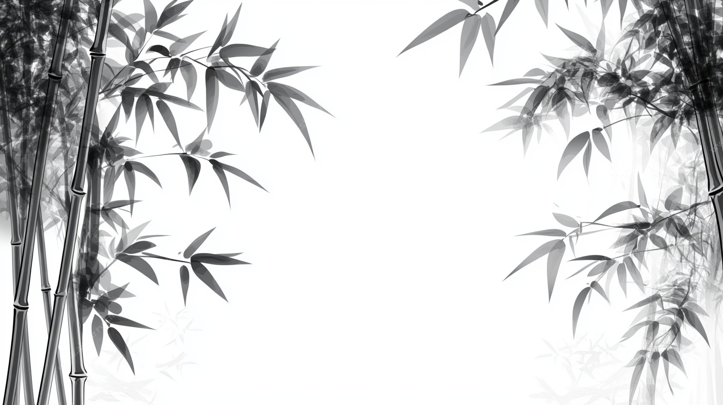 水墨竹林背景图
