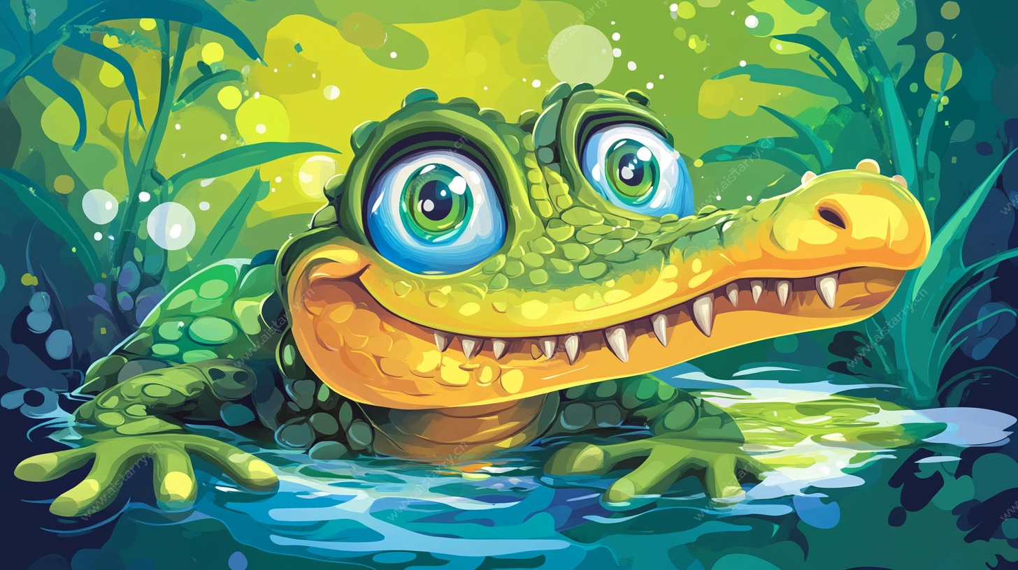 可爱鳄鱼的丛林水域奇遇