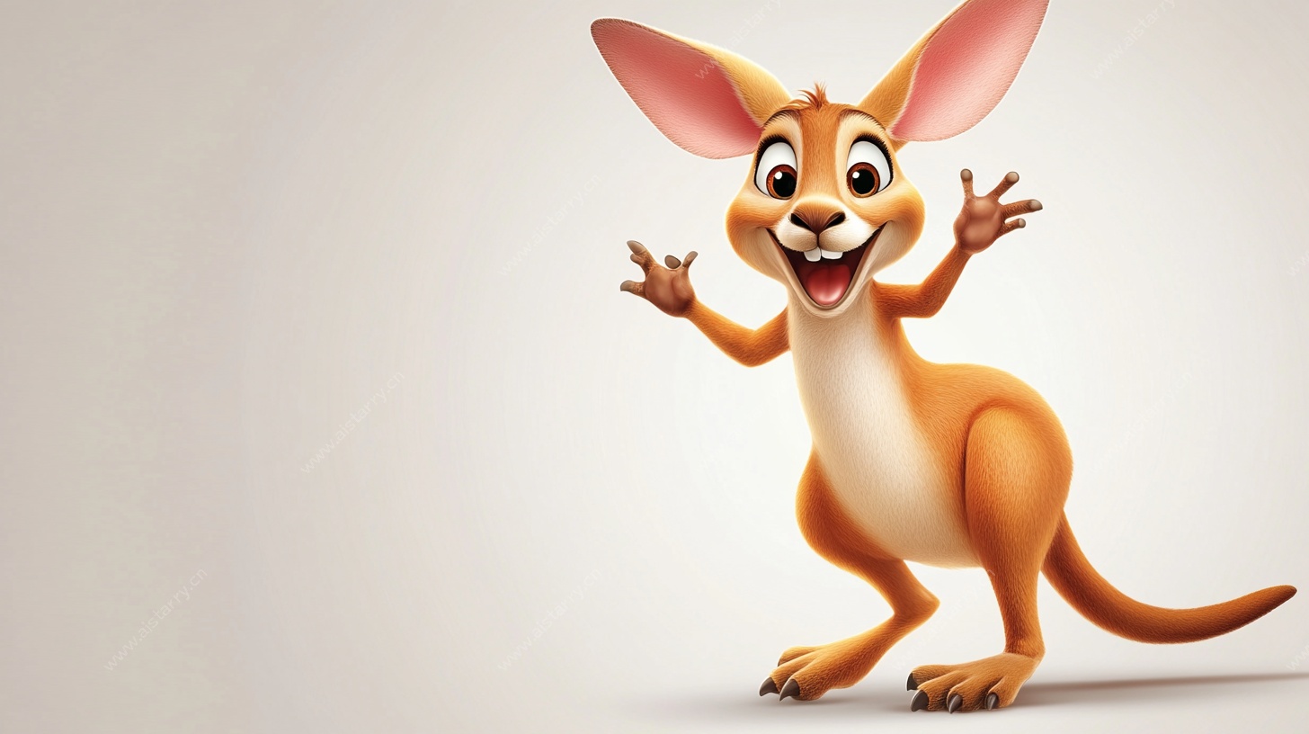 可爱袋鼠卡通形象