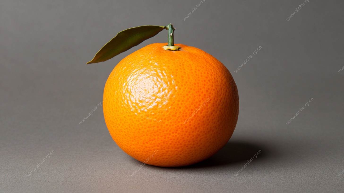 单个鲜橙特写