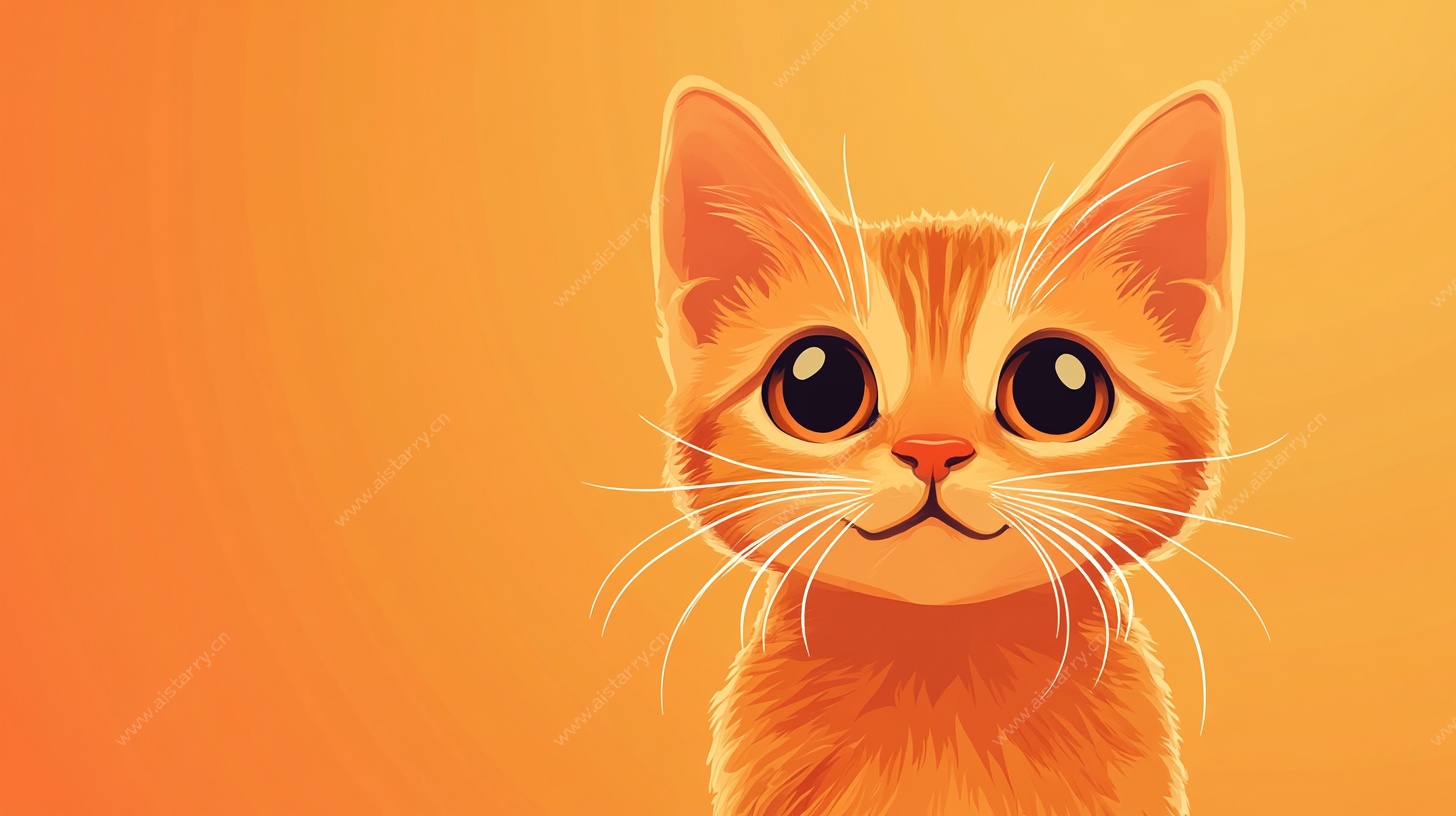 可爱橘猫卡通形象