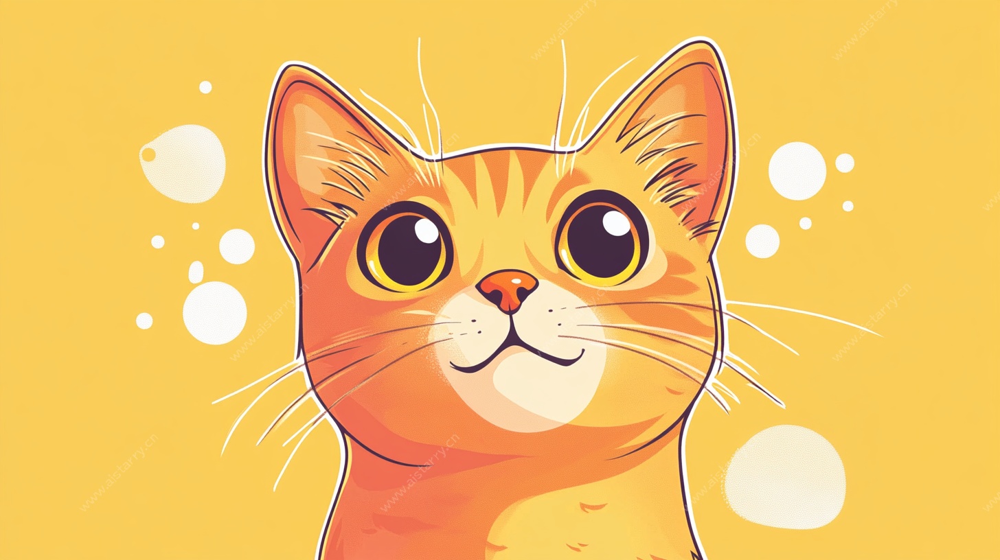 可爱橘猫卡通头像