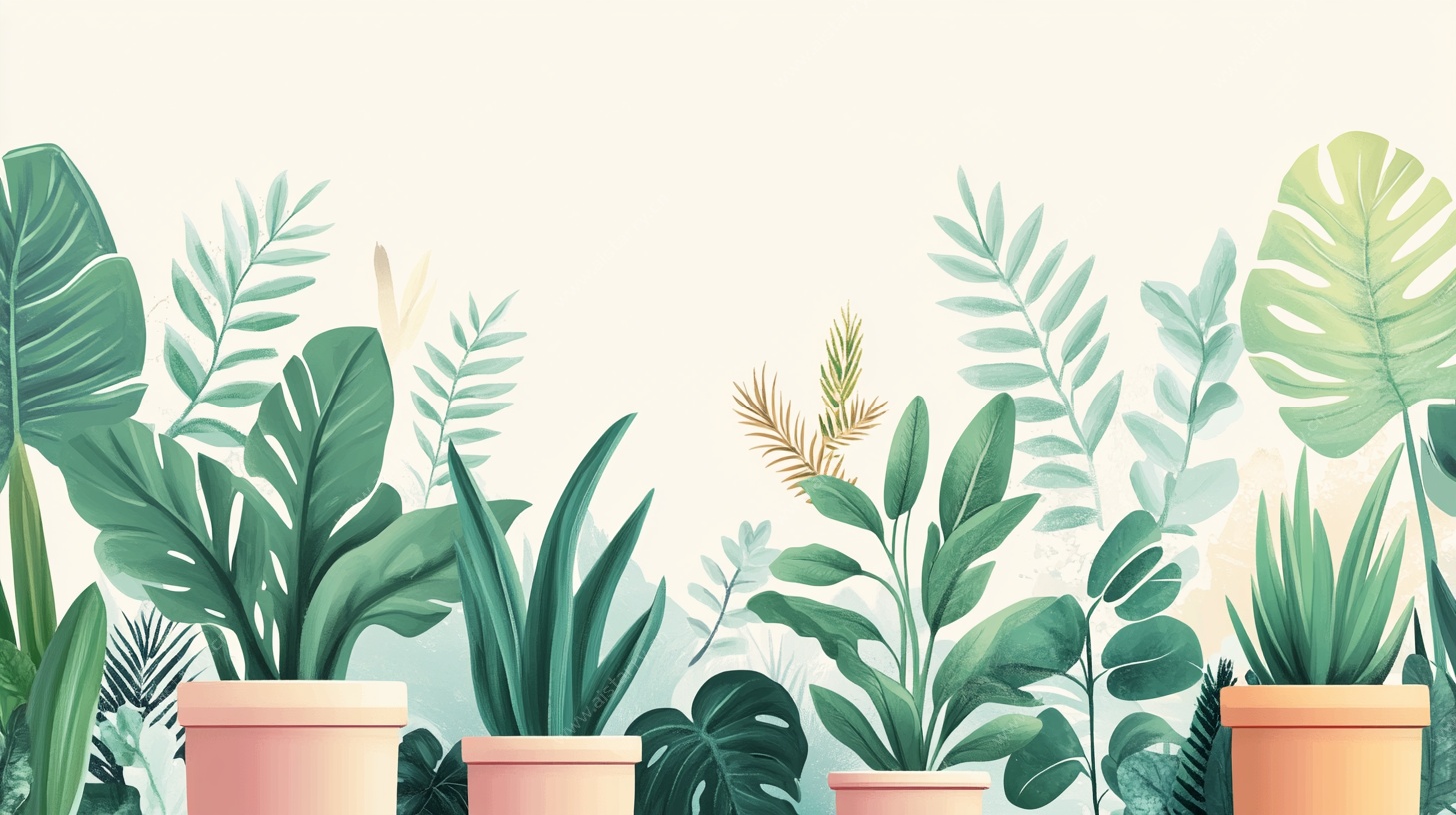 盆栽绿植装饰画