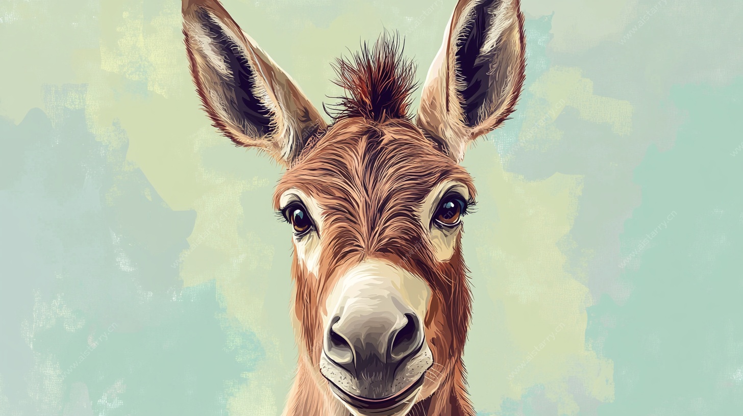 可爱驴的插画头像