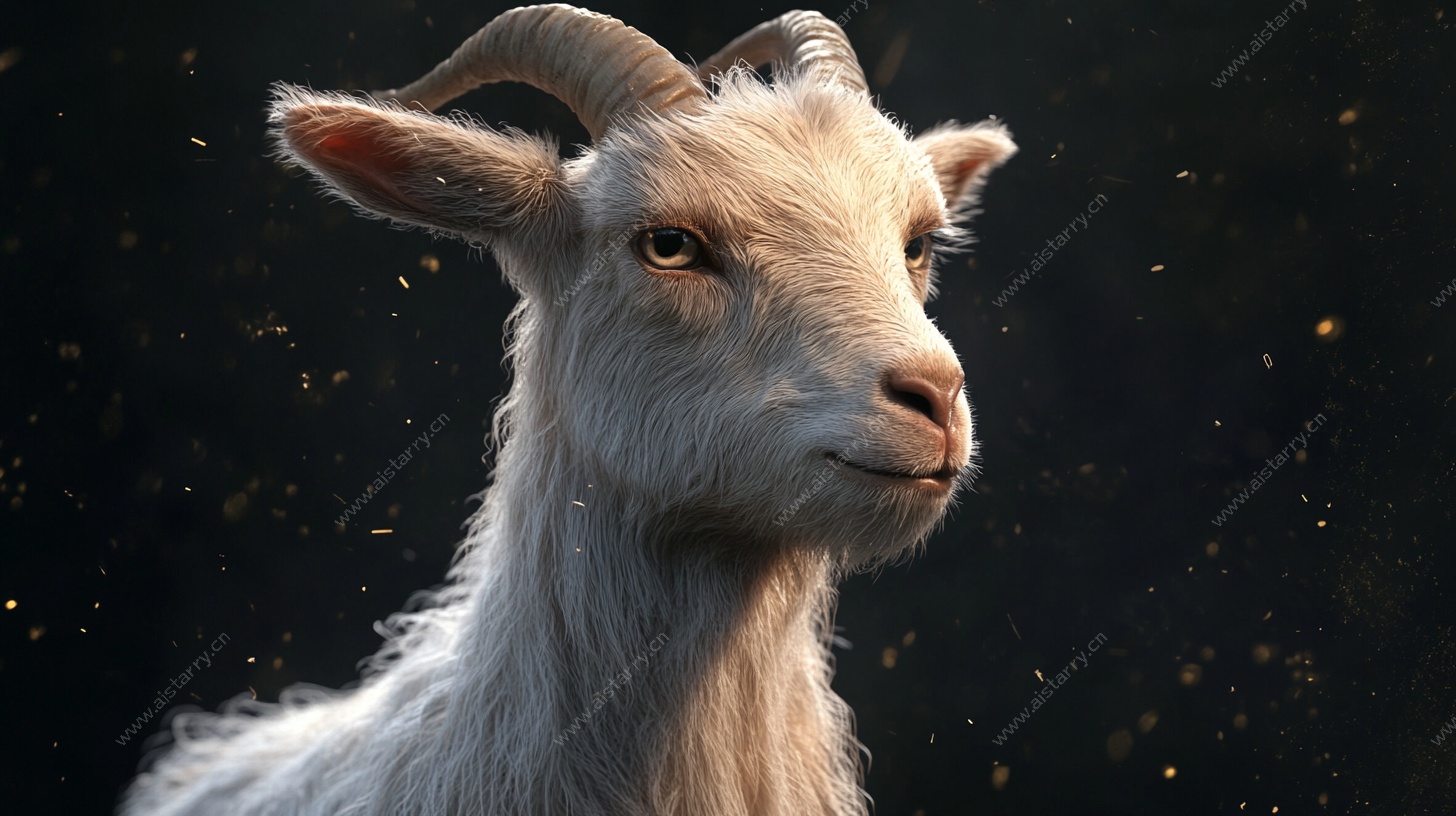 可爱山羊特写
