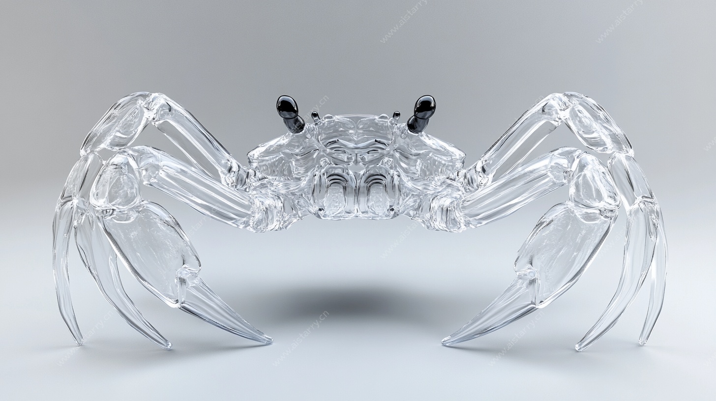 透明机械风螃蟹模型