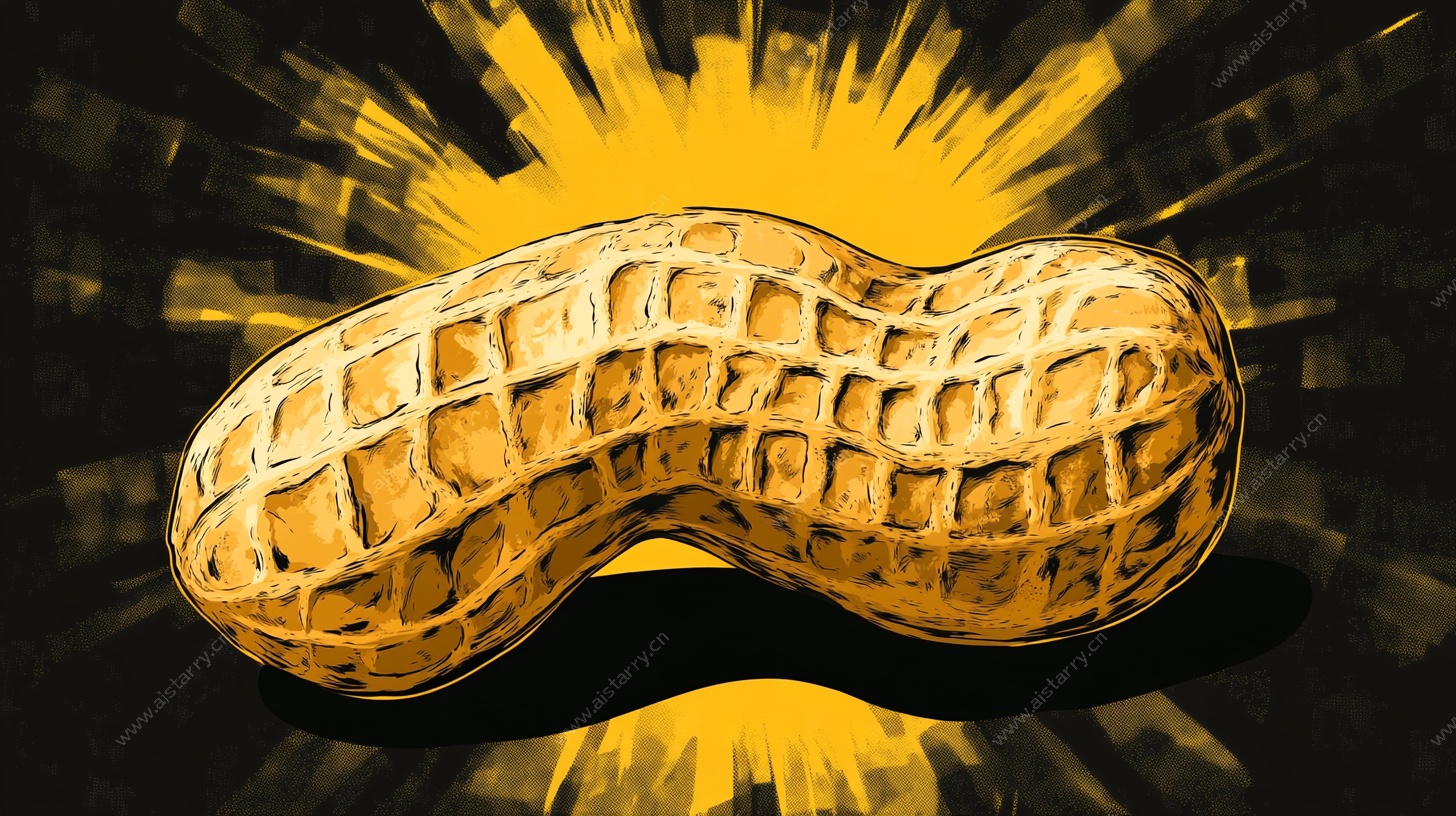 闪耀的花生特写