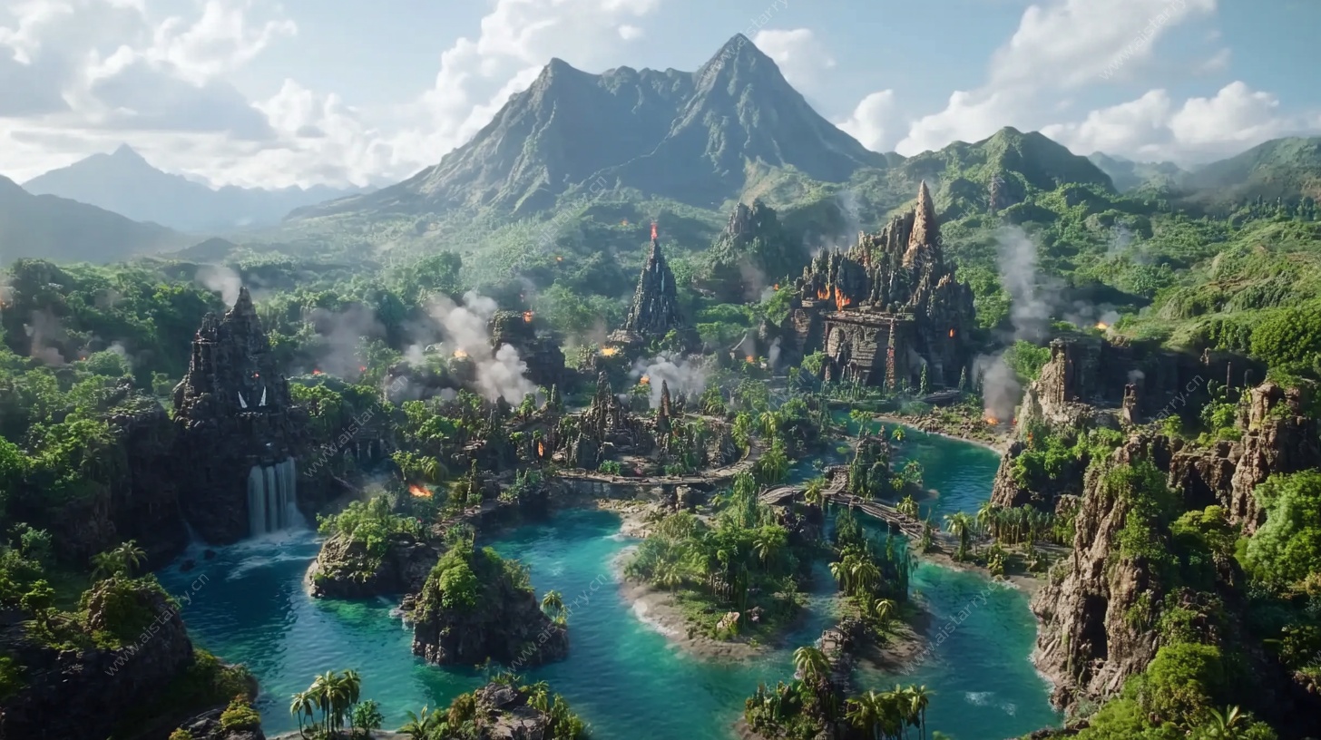 奇幻山水间的梦幻城堡