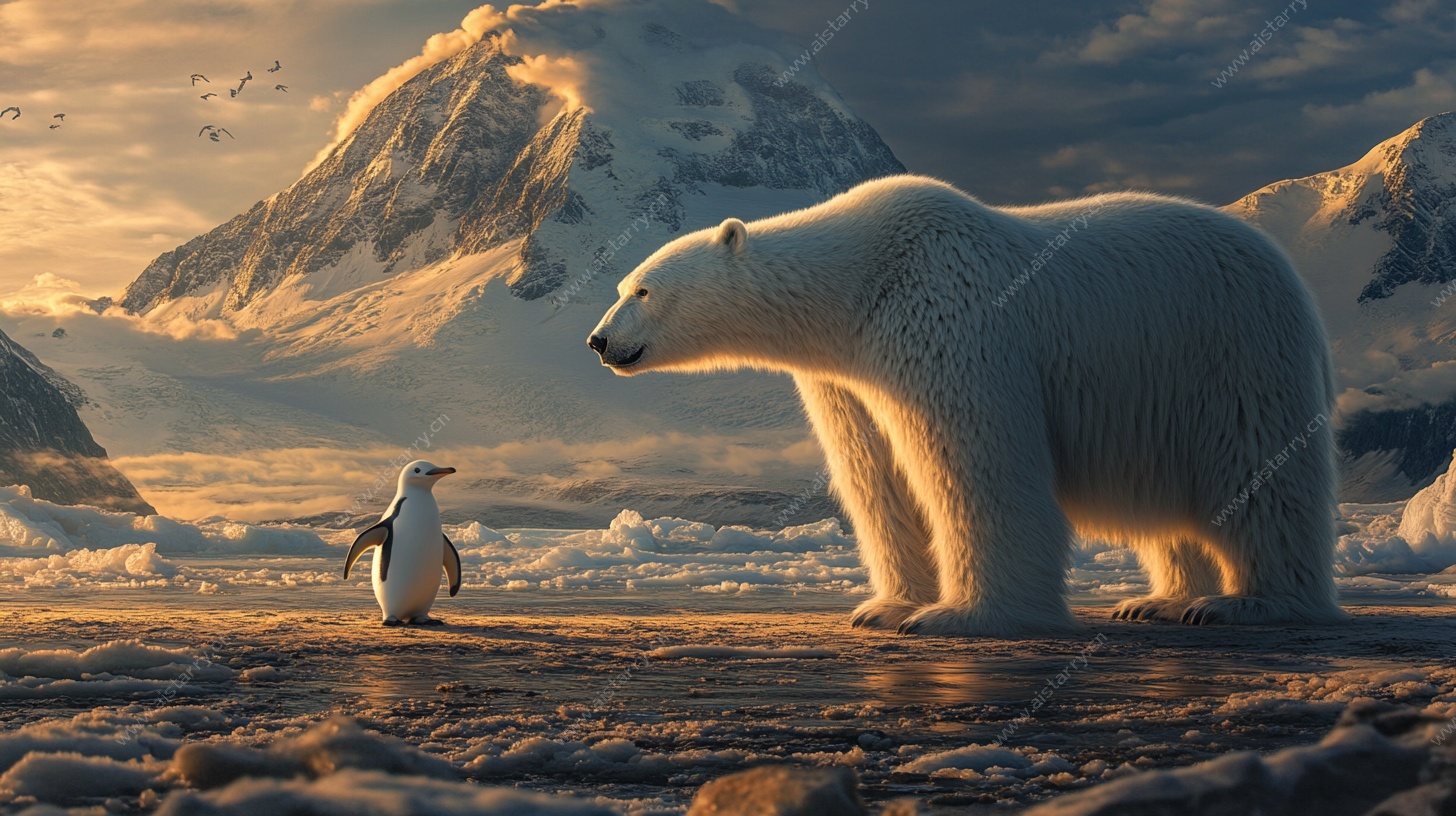 北极熊与企鹅的奇妙相遇