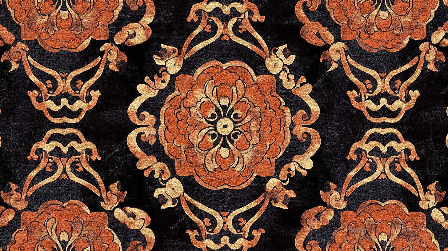 中式传统花卉图案纹饰