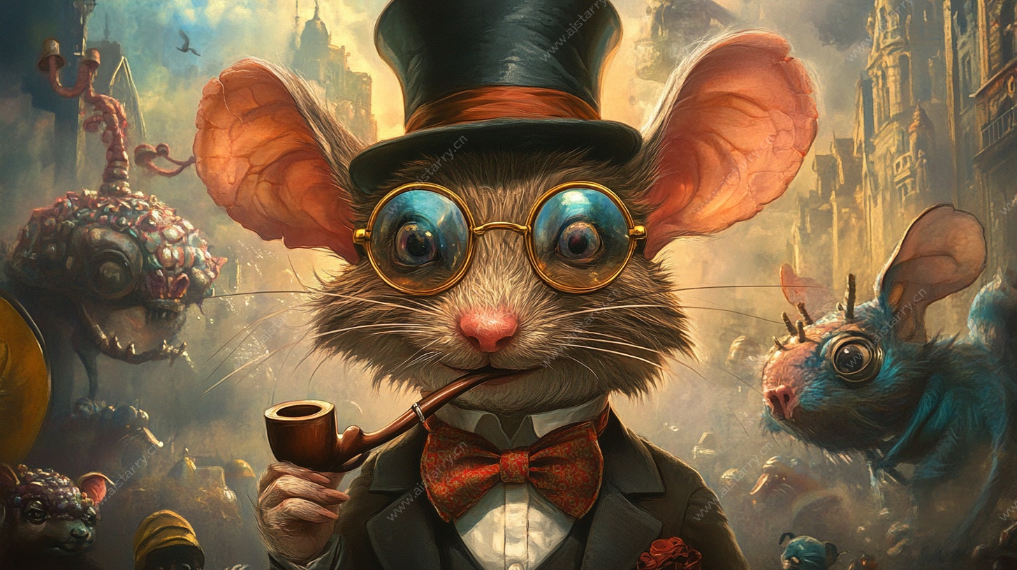 戴礼帽的时髦老鼠